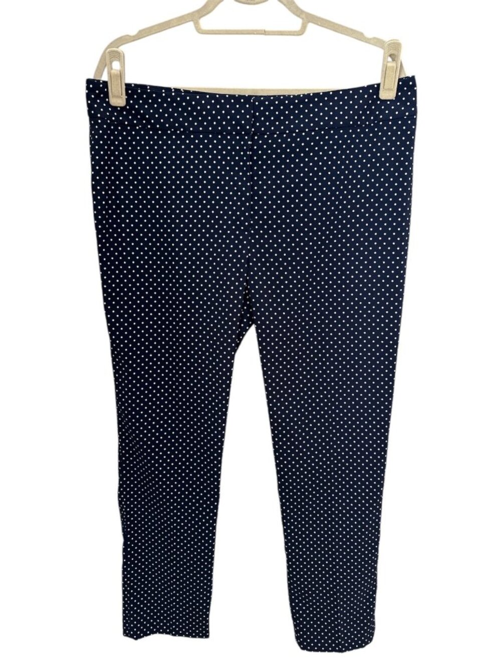 Evan Piccone Navy Polka Dot Ankle Pants Size 14